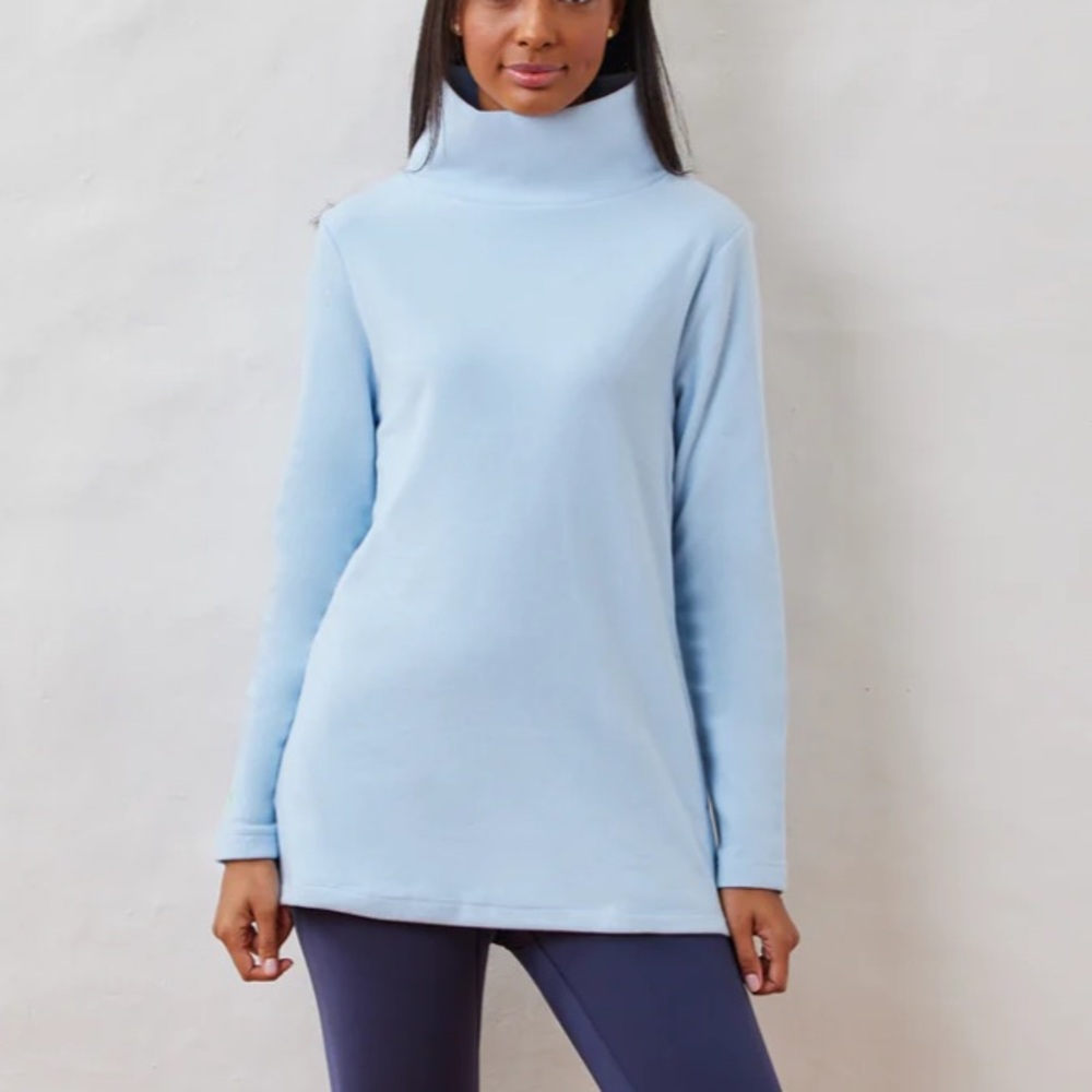 Dudley Stephens Fleece Light Pink Cobble Hill Turtleneck Terry Fleece Sz M EUC - Picture 13 of 15